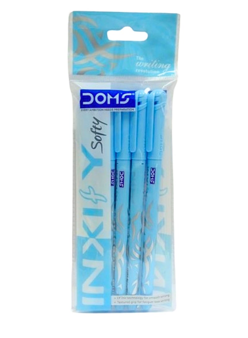 DOMS BALL POINT PENS INXIFY 0.7 mm BLUE  PACK OF 5 PENS - Image 1