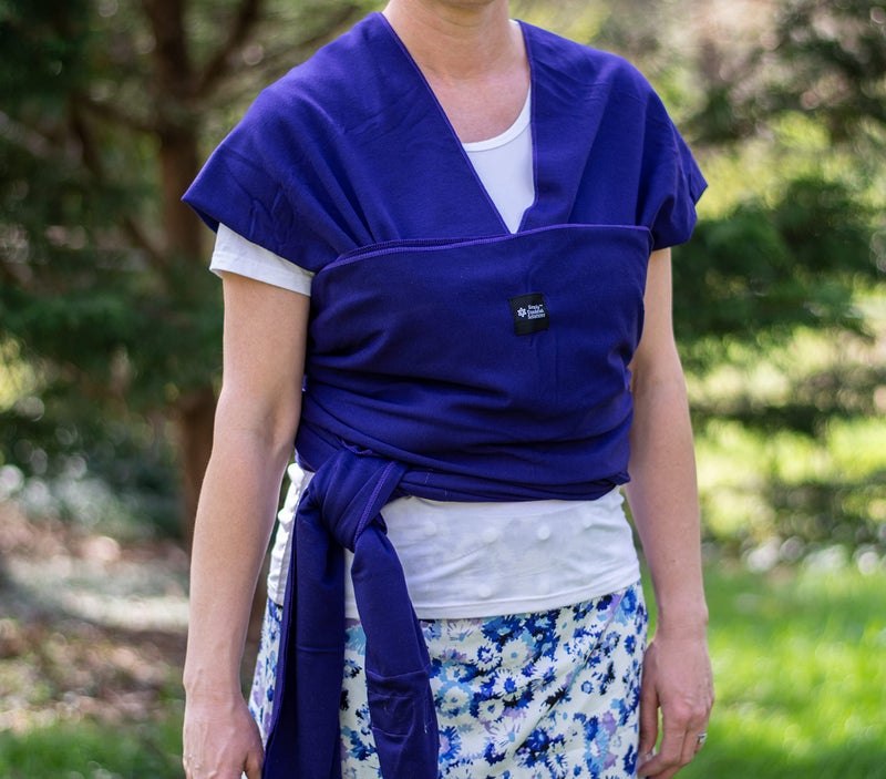 Simply Essential Solutions Baby Wrap Carrier Soft, Stretchy, Cotton Baby Wrap, Baby Sling, Nursing Cover Up for use with Newborn-Toddler: Evenly distributes Weight for More Comfortable Carrying (Violet) - Image 5