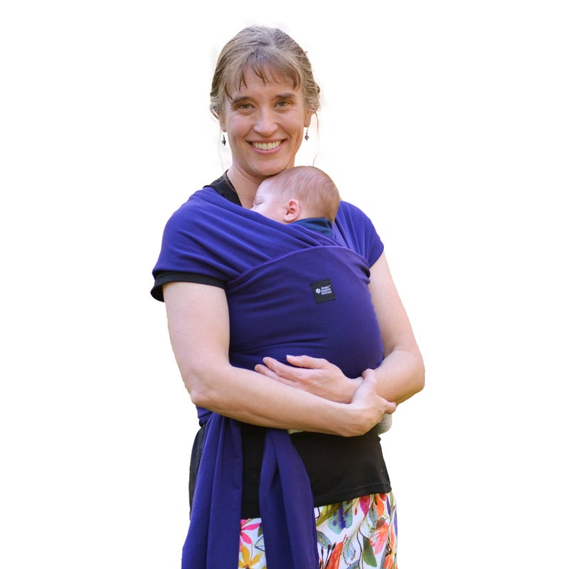 Simply Essential Solutions Baby Wrap Carrier Soft, Stretchy, Cotton Baby Wrap, Baby Sling, Nursing Cover Up for use with Newborn-Toddler: Evenly distributes Weight for More Comfortable Carrying (Violet) - Image 2