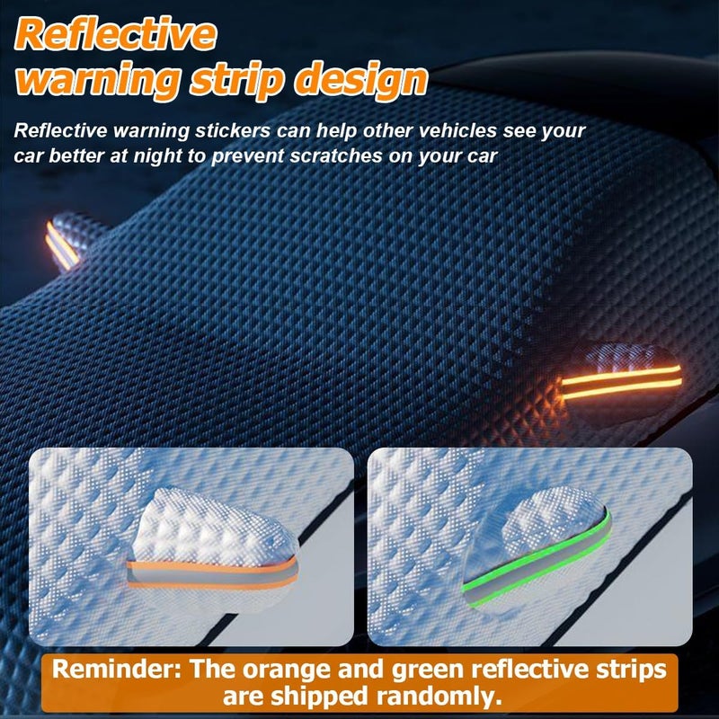 JNNJ Car Windshield Cover - Frost Protection for Winter and Sunshade Reflective Cover - Image 2