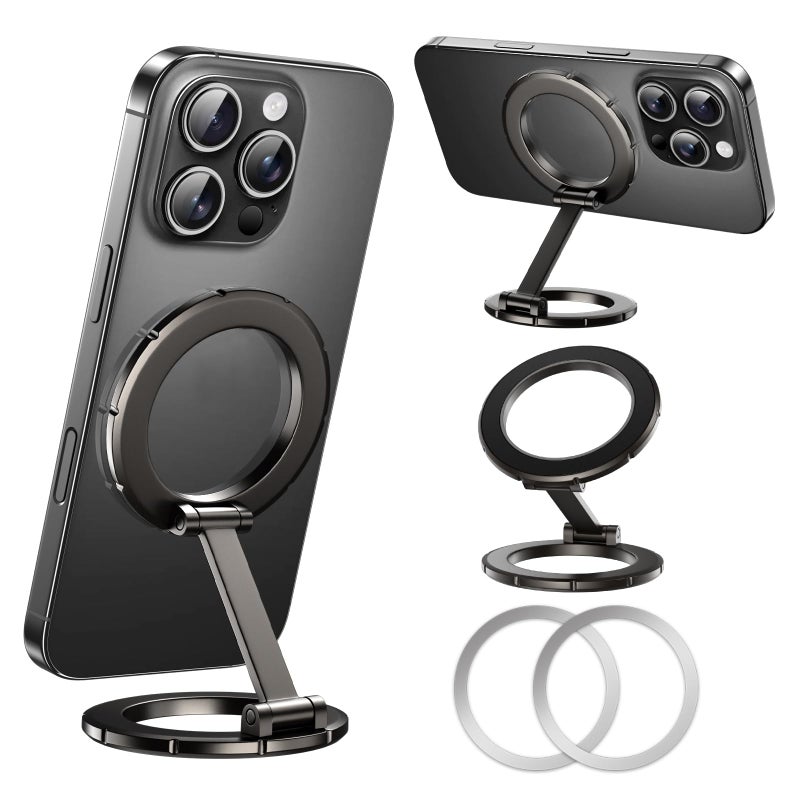 UBeesize Magsafe Phone Ring Stand, Portable Magnetic Phone Grip and Double Side Holder for Desk, Travel, Kitchen, Gym, Kickstand for iPhone 17/16/15/14/13/12 Series Case All Phones - Image 1