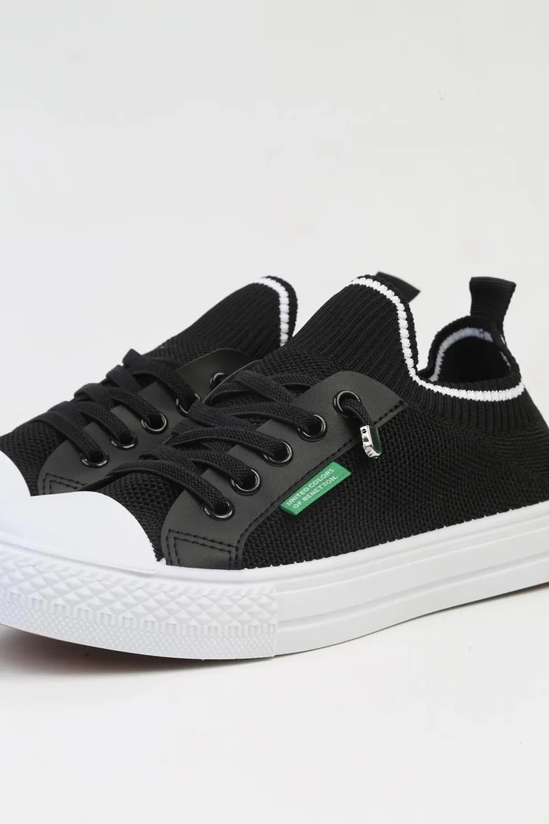 Benetton BNI-10233 Imported Women's Black Sports Shoes-Black