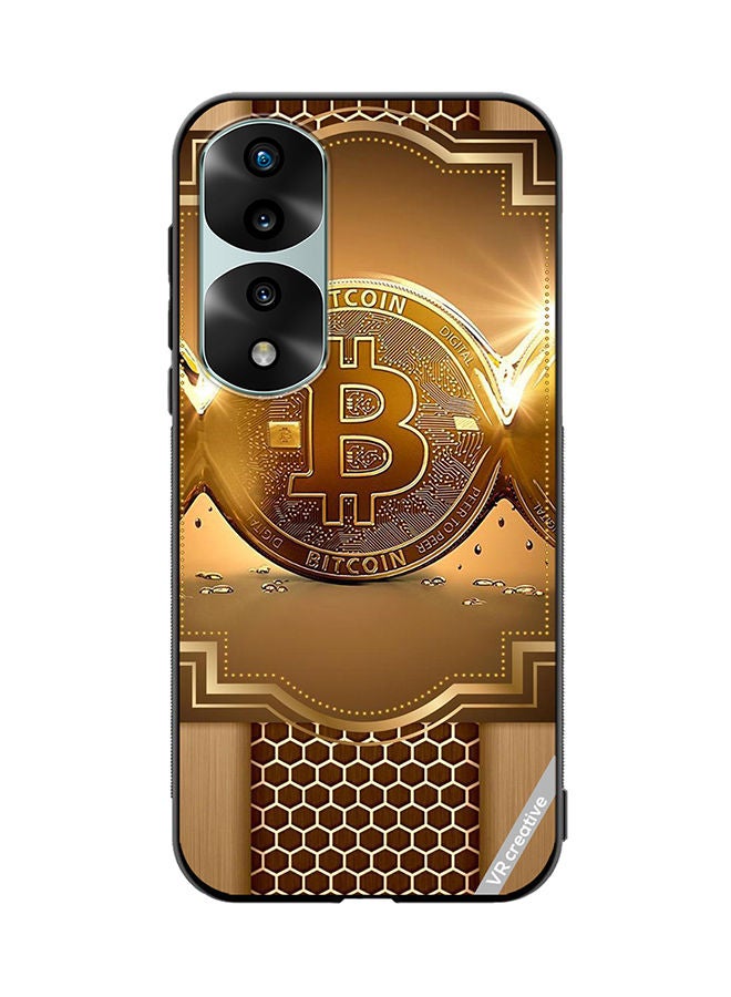 VR CREATIVE Protective Case Cover For Honor 70 Pro Royal Bitcoin Design Multicolour - Image 1