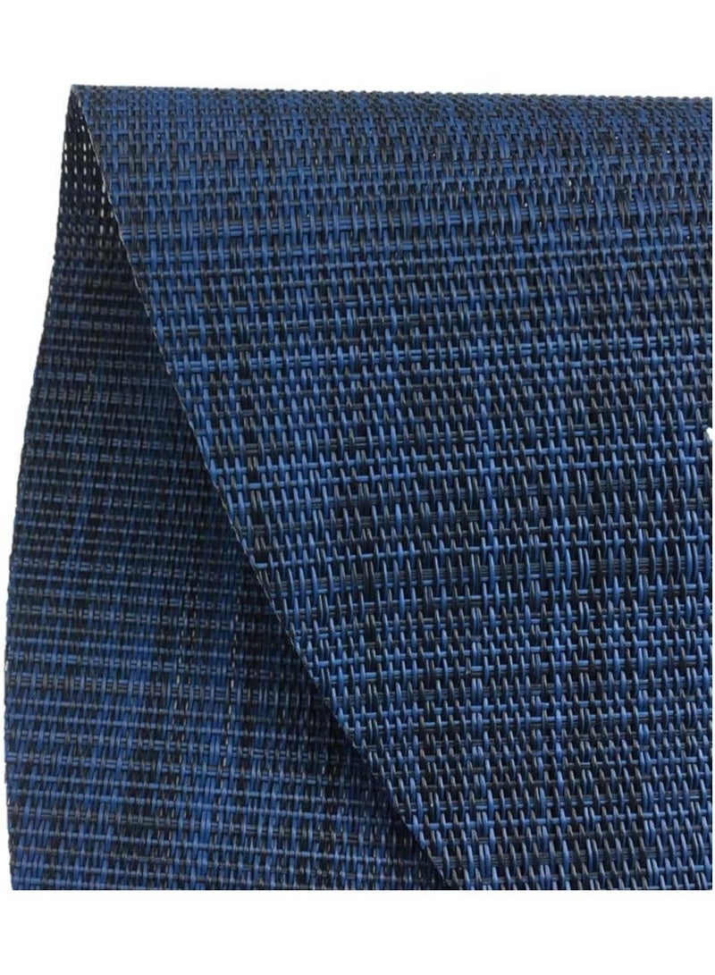 Anna 4-Pack 35cm Round PVC Bamboo Weave Heat-Resistant Non-Slip Placemats - Waterproof and Stain-Resistant Table Mats for Dining at Home and Outdoor Gatherings - Image 4