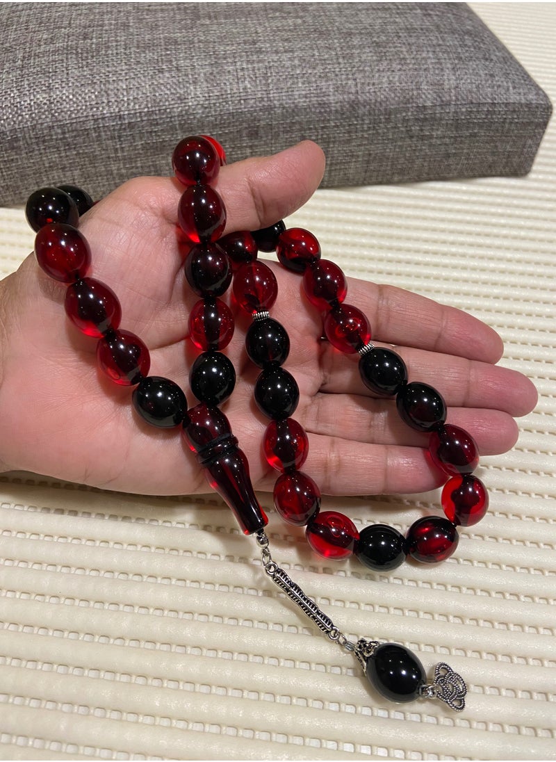 Rare - Faturan Prayer Beads For Men 33 Beads Size 13.5mm*15.5mm - Image 1