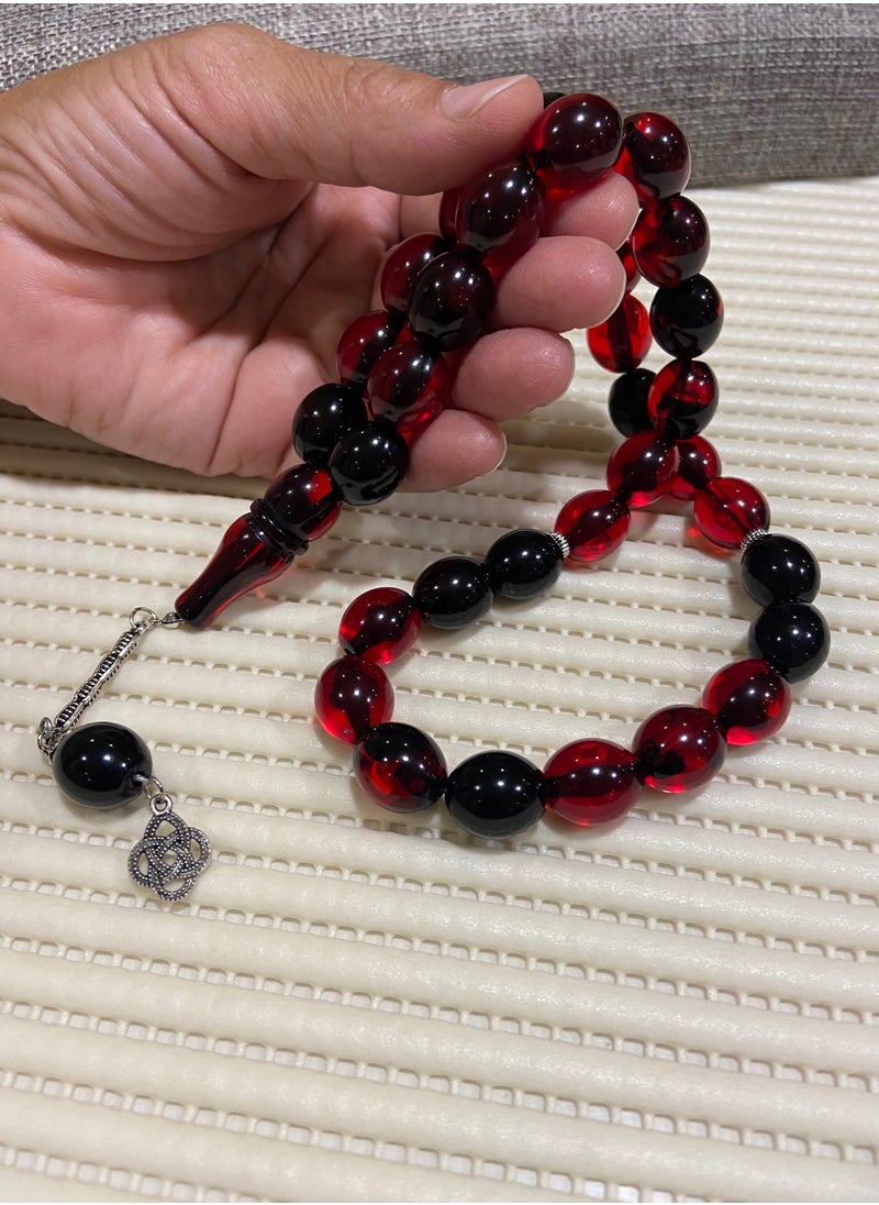 Rare - Faturan Prayer Beads For Men 33 Beads Size 13.5mm*15.5mm - Image 1