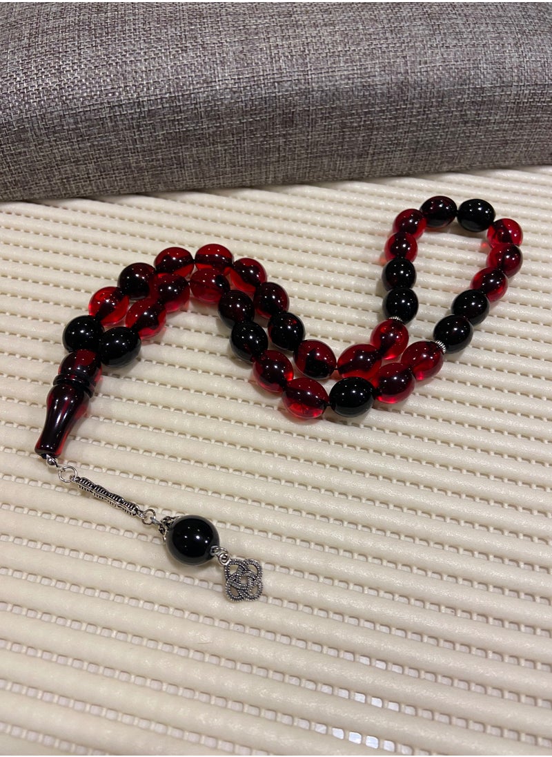 Rare - Faturan Prayer Beads For Men 33 Beads Size 13.5mm*15.5mm - Image 1