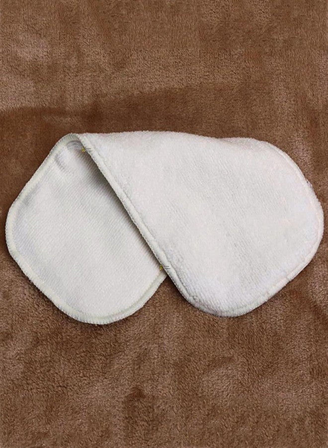 Rachna 4 Layer Reusable Bamboo Cotton Diaper Inserts for Babies | Extra Soft Quick Absorbing Hypoallergenic Liner Pad Sets for Nappies – White – Pack of 4-36 x 14 cm - Image 3