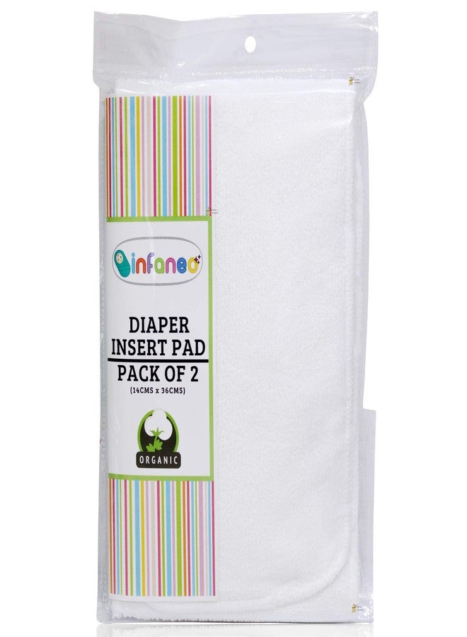 Rachna 4 Layer Reusable Bamboo Cotton Diaper Inserts for Babies | Extra Soft Quick Absorbing Hypoallergenic Liner Pad Sets for Nappies – White – Pack of 4-36 x 14 cm - Image 2