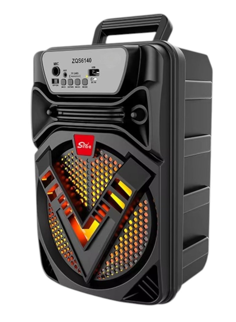سينجي مكبر صوت لاسلكي محمول مقاس 6.5 بوصة ZQS6140 مع ميكروفون أسود - Image 2