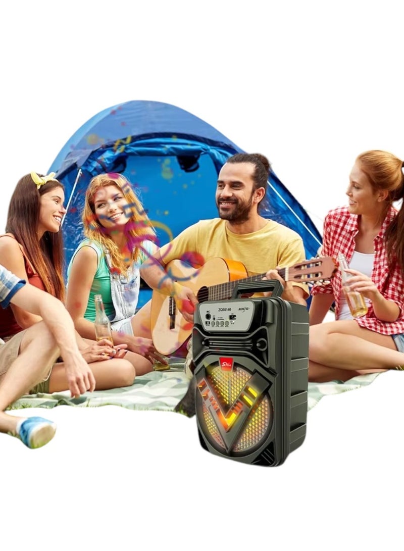 سينجي مكبر صوت لاسلكي محمول مقاس 6.5 بوصة ZQS6140 مع ميكروفون أسود - Image 4