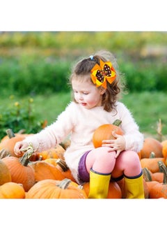 HOXIEYA 2PCS Thanksgiving Turkey Hair Bows for Girls Cute Bow Clip Thanksgiving Hair Accessories Oange Bows Turkey Alligator Clips for Babies Toddlers Accessories Teens Gifts (Oange Turkey)  - Image 2