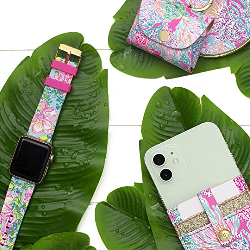 Lilly Pulitzer Silicone Watch Band Sized to Fit 38mm & 40mm Smartwatches, Compatible with Apple Watch Series 1-6 and SE, Fruity Flamingo - Image 5