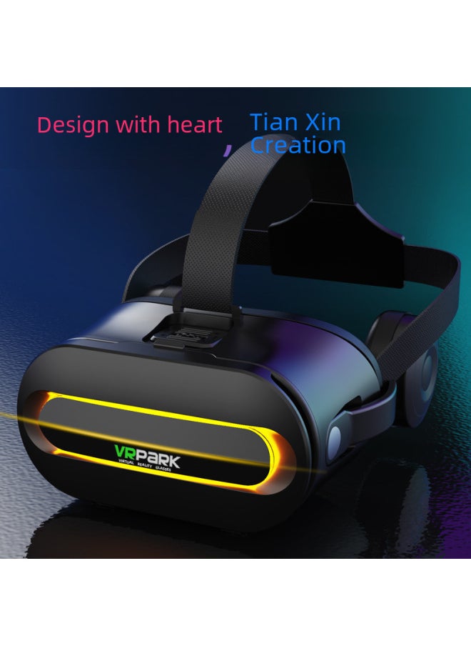 Generic Wireless VR Headset Box VRPARK J60 High Definition Smart Glasses One Piece Machine Popular Entertainment Social Plastic Glasses-Color:J60 White X3 Handle  - Image 4