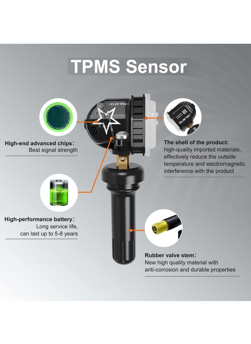 SYOSI TPMS Sensors for GM Vehicles, Compatible with Buick, Cadillac, Chevy, GMC Silverado, Replaces OE 13598771, 13586335, 13581558, 13598772, Tire Pressure Monitoring System Replacement  - Image 4