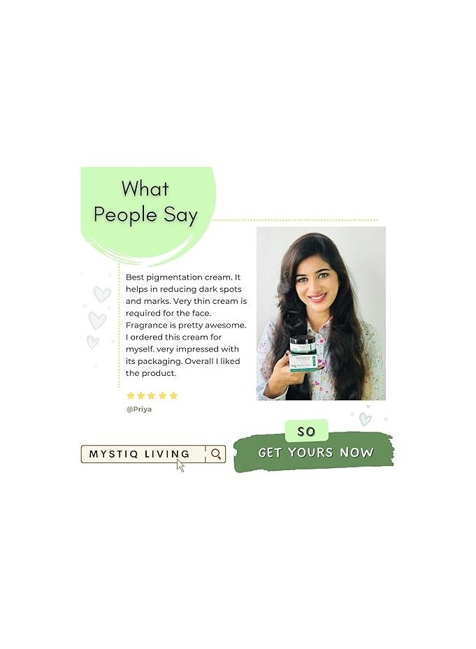 Mystiq Living Green Coffee Blemish Clear Cream for Dark Spots on Face Blemish Removal Cream Anti Pigmentation Cream With Vitamin C Niacinamide - Image 4