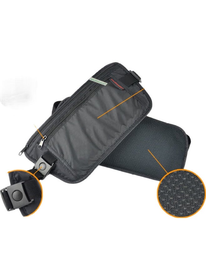 Wellhouse Close-Fitting Waist Bag, Portable Anti-Theft Document Holder For Men And Women, Travel, With Space For Tickets And Phone Storage, Apricot Color, Size L - Image 2