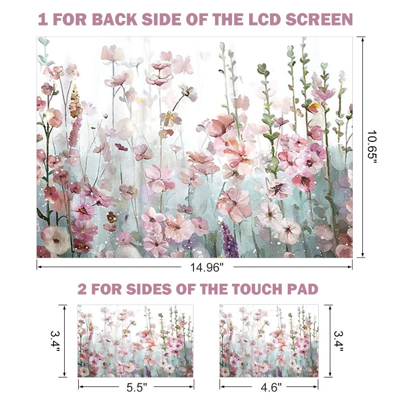 DINKY Laptop Skin Sticker Decal, 12" 13" 13.3" 14" 15" 15.4" 15.6 inch Laptop Universal Reusable Vinyl Skin Stickers Cover Art Decal Notebook PC Personalized Protector-Wildwill Flora - Image 2