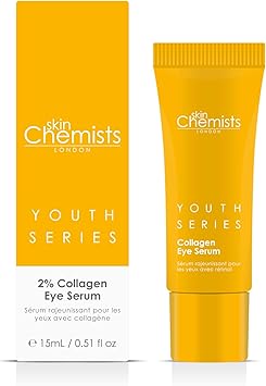skinChemists Collagen Eye Serum 15ml Eye Serum Targets the First Signs of Aging Around the Delicate Eye Area improving Skin Elasticity Structure Promoting a Smoother Brighter UnderEye Area - Image 1
