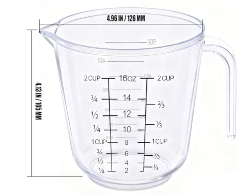 DOTINGHUX Measuring Cup, 2 Cup, Clear - Image 2