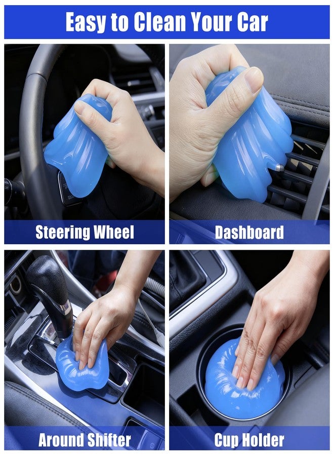 AUTODECO Windshield Cleaner Tool, 17Pcs Car Interior Detailing Kit, Detailing Brush, Towels, Duster, Car Cleaning Kit Interior for RVs, Truck, Trailer (Blue) - Image 5