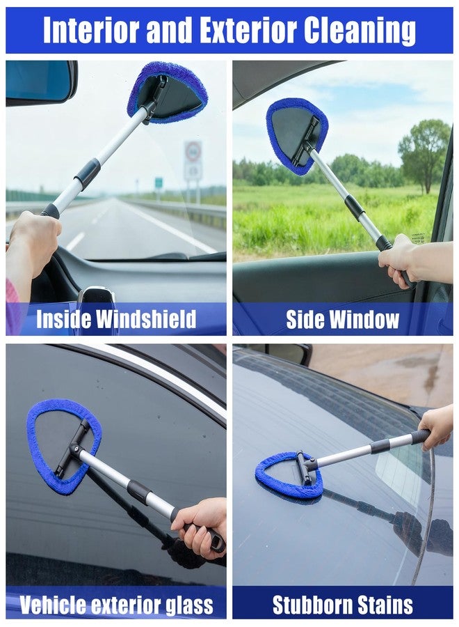 AUTODECO Windshield Cleaner Tool, 17Pcs Car Interior Detailing Kit, Detailing Brush, Towels, Duster, Car Cleaning Kit Interior for RVs, Truck, Trailer (Blue) - Image 3