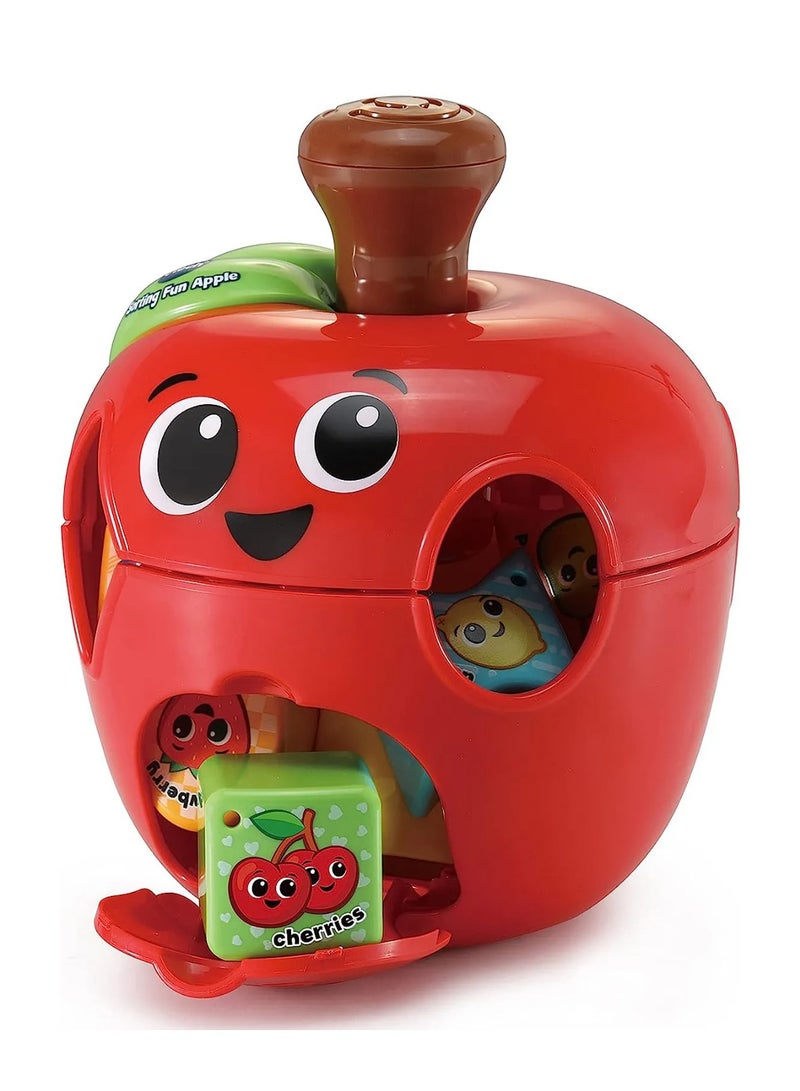 VTech Baby لعبة فرز ممتعة على شكل تفاح للأطفال من 12-36 شهرًا، مجموعة مكونة من 11 قطعة من أشكال كلاسيكية فريدة، بلاستيك صديق للبيئة - Image 1