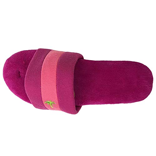 isotoner Cabanas Women's Memory Foam Resort Indoor/Outdoor Slippers (Very Berry, US Footwear Size System, Adult, Women, Numeric Range, Medium, 6.5, 7) - Image 2