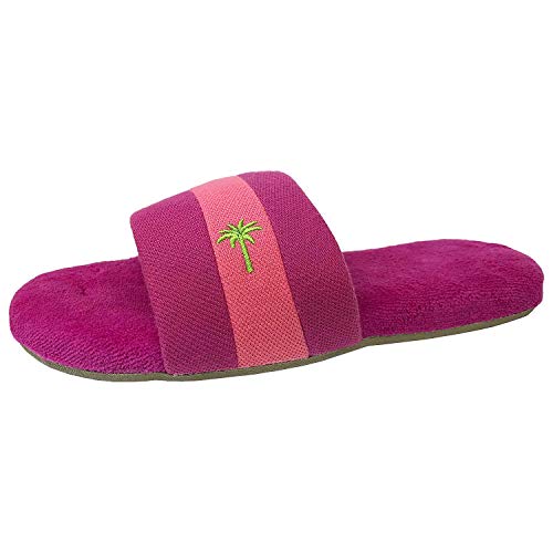 isotoner Cabanas Women's Memory Foam Resort Indoor/Outdoor Slippers (Very Berry, US Footwear Size System, Adult, Women, Numeric Range, Medium, 6.5, 7) - Image 1