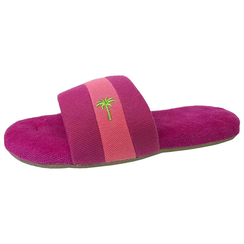 isotoner Cabanas Women's Memory Foam Resort Indoor/Outdoor Slippers (Very Berry, US Footwear Size System, Adult, Women, Numeric Range, Medium, 6.5, 7) - Image 4