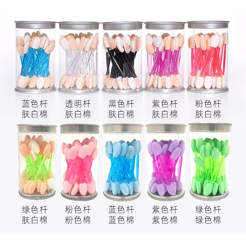 6.5Cm Boxed Double-Ended Sponge Eye Shadow Stick Disposable Latex Eye Shadow Brush Manicure Blending Brush Stick Makeup Tool - Image 4