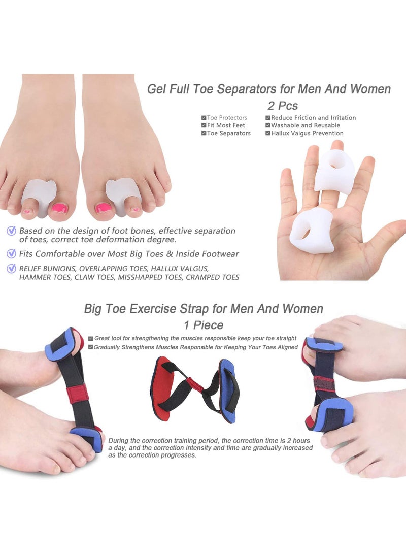 Sweet seven مجموعة كاملة لتخفيف آلام البروز: فاصل أصابع، مصحح، واقي، وأكثر للرجال والنساء - حل هالوكس فالغوس - Image 5