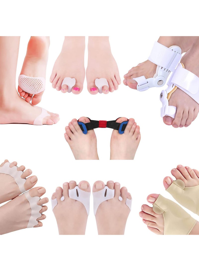 Sweet seven مجموعة كاملة لتخفيف آلام البروز: فاصل أصابع، مصحح، واقي، وأكثر للرجال والنساء - حل هالوكس فالغوس - Image 1