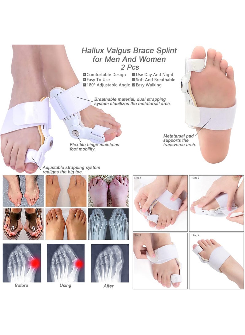 Sweet seven مجموعة كاملة لتخفيف آلام البروز: فاصل أصابع، مصحح، واقي، وأكثر للرجال والنساء - حل هالوكس فالغوس - Image 4