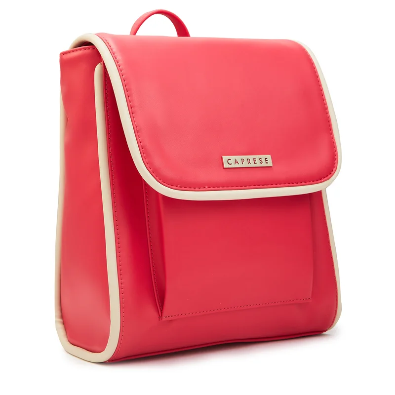 CAPRESE GRACIE SOLID MAGENTA FAUX LEATHER MEDIUM FASHION BACKPACK