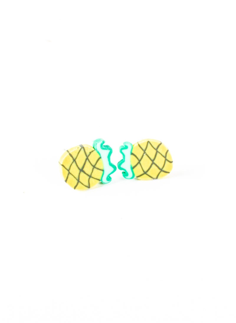 The Black Pearl Accessories Small Silicon Earring for Baby pineapple 