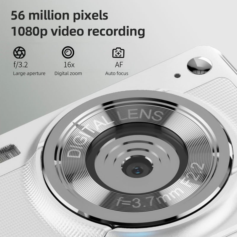 1080P Digital Camera Digital Video Camera Camcorder 56MP 2.88 Inch IPS Screen 8X Digital Zoom AF Auto Focus Anti-shake Face Detect with 32GB Memory Card 2pcs Batteries Christmas Gift for Kids Teens - Image 4