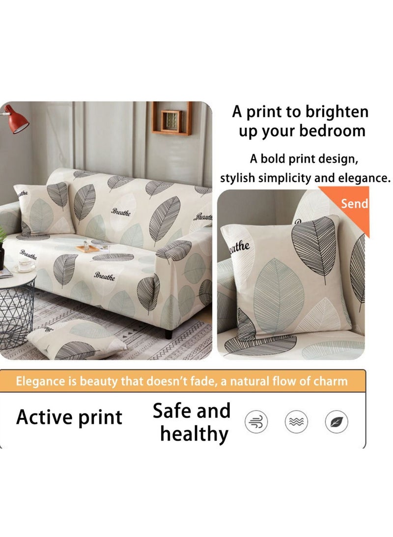 Y&D Fashion Stretch Sofa Slipcover, Elastic Fabric Printed 4 Seater Covers (235-300cm) - Image 3