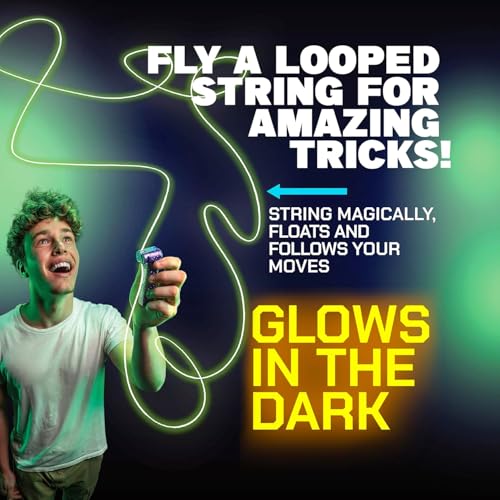 ZipString Luma - The Patented Glow-in-The-Dark Toy That Flies a Loop of String, Creates Endless Shapes and Tricks Built-in LED for Glowing Fun. Perfect STEM Gift for Kids & Adults. Wonderment Awaits - Image 2