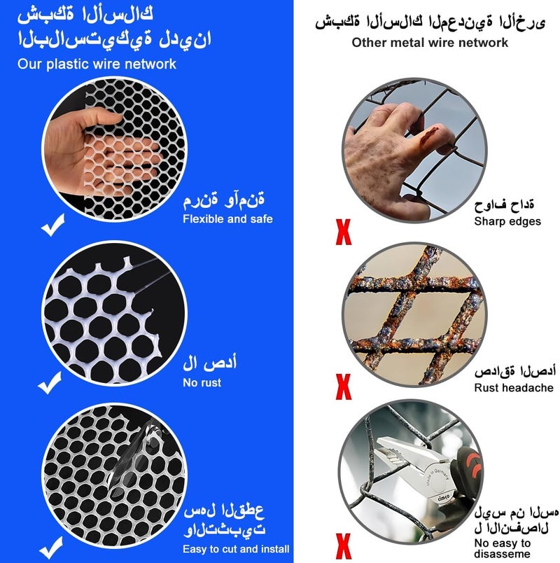 gluckluz Gutter Guard Mesh Protector,0.4x5M Screen Roll Rain Gutter Guard 30Pcs Clip Fixing Hooks Leaf Protection Cover Netting to Stop Gutter Drain Downspout Clogging from Leaves or Debris DIY Garden - Image 3