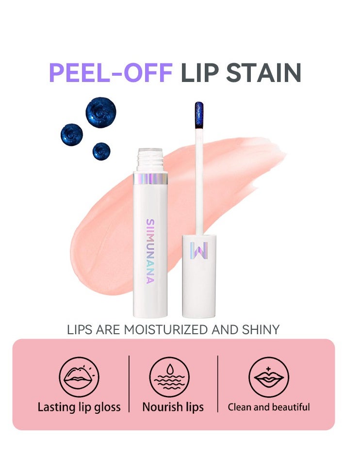 siimunana - Wonder Blading Lip Stain Peel Off Masque - Long Lasting, Waterproof and Transfer Proof Nude Lip Tint, Matte Finish Peel Off Lip Stain (Lovely Masque) - Image 1