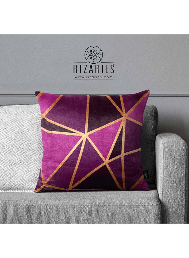 RIZARIES SuperSoft Purple Metallic Throw Cushion - Image 2