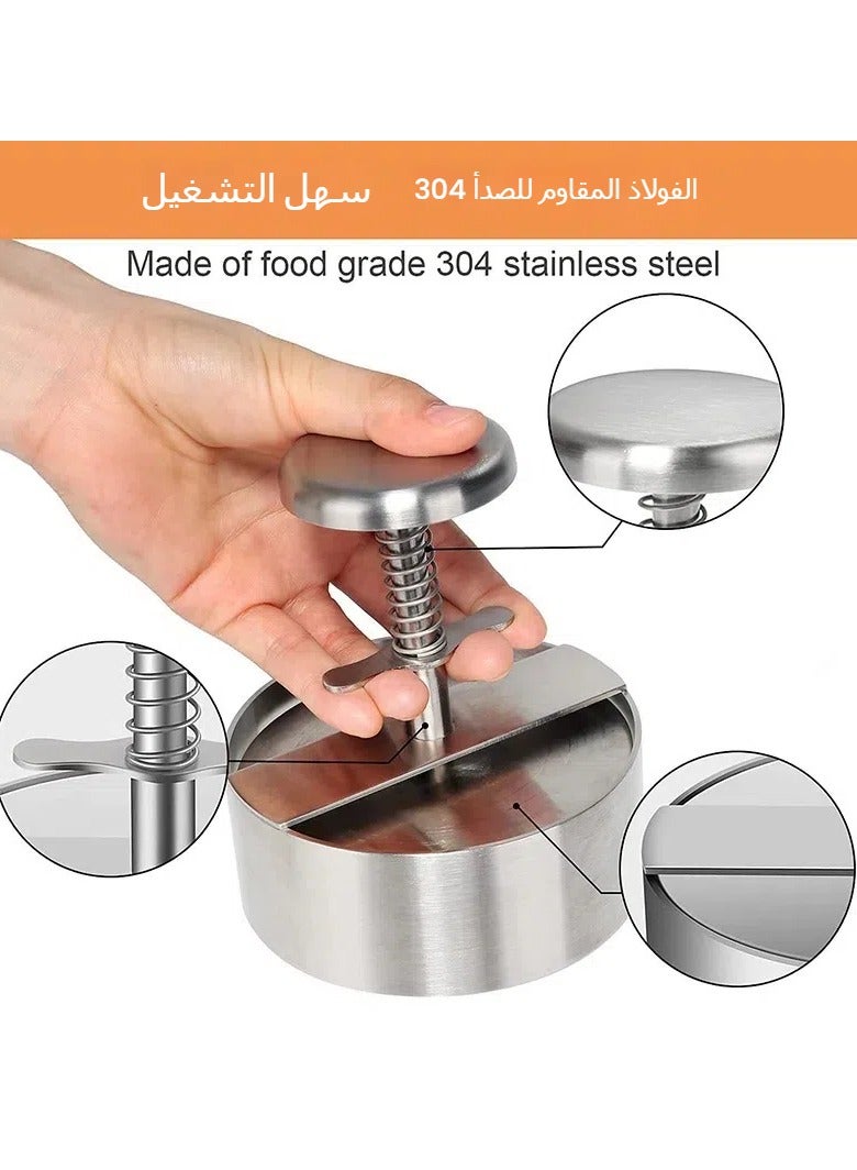 عام همبرغر اللحوم الصحافة 304 الفولاذ المقاوم للصدأ اللحوم الصحافة كعكة الصحافة همبرغر اللحوم فطيرة مصبوب اللحوم العفن المطبخ - Image 3