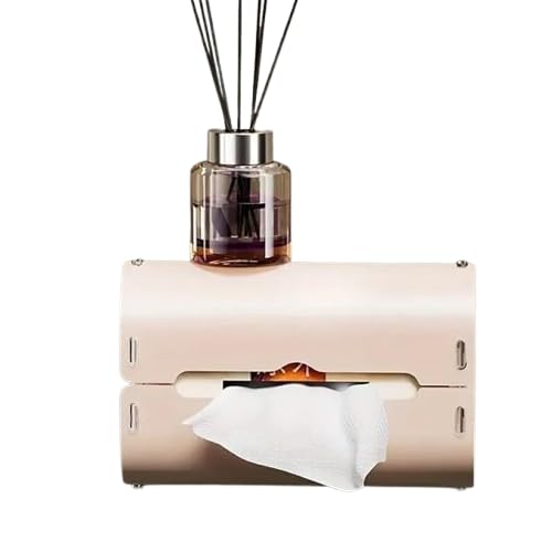 OTIPORTER Wall Mounted Facial Tissue Dispenser for Bathroom Easy to Use Suction Cup Tissue Box and Home Accessories for Wet Wipes Napkin Paper and TissuesOffice Bedroom Kitchen Slivery Pack of 1 - Image 1