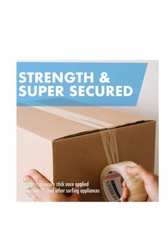 MARKQ Clear Packing Tape, 2 inches x 50 yards Strong Heavy Duty Packaging Tape for Sealing Parcel Boxes, Moving Boxes Houses, Large Postal Bags, Office Supplies [1 Roll]  - Image 3