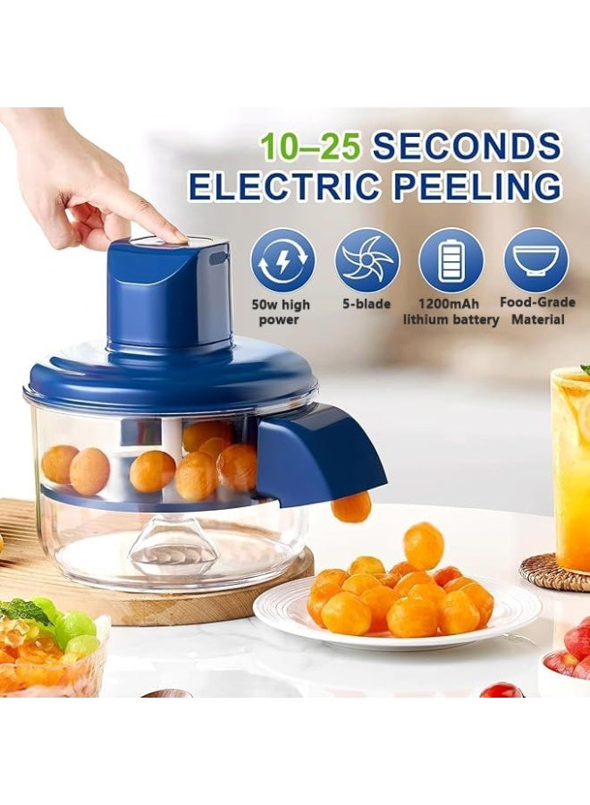 مقشر كهربائي بقدرة 50 واط للثوم والفواكه الصغيرة، آلة تقشير أوتوماتيكية سريعة مزودة بشفرة من الستانلس ستيل بطول 200 مم لتقشير العنب والطماطم والثوم، مثالي للاستخدام المنزلي والمطابخ التجارية - Image 2