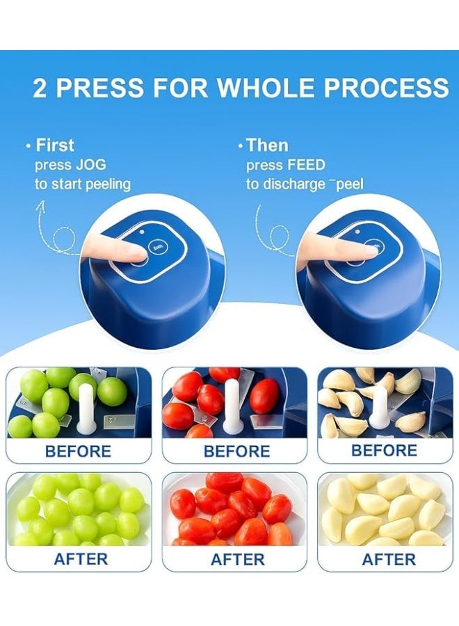 مقشر كهربائي بقدرة 50 واط للثوم والفواكه الصغيرة، آلة تقشير أوتوماتيكية سريعة مزودة بشفرة من الستانلس ستيل بطول 200 مم لتقشير العنب والطماطم والثوم، مثالي للاستخدام المنزلي والمطابخ التجارية - Image 3