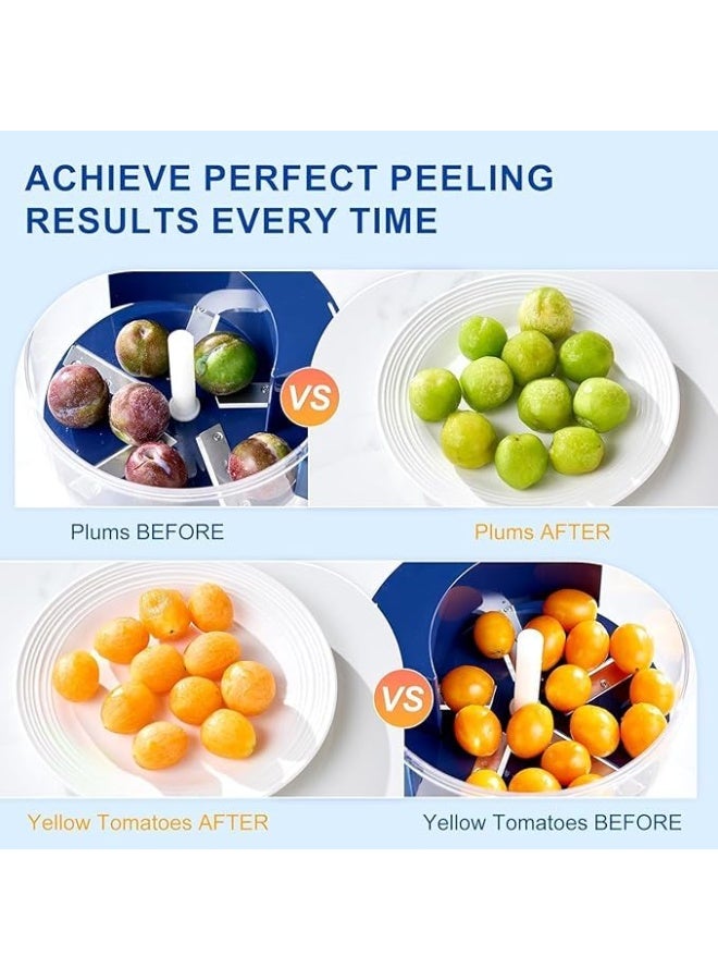 مقشر كهربائي بقدرة 50 واط للثوم والفواكه الصغيرة، آلة تقشير أوتوماتيكية سريعة مزودة بشفرة من الستانلس ستيل بطول 200 مم لتقشير العنب والطماطم والثوم، مثالي للاستخدام المنزلي والمطابخ التجارية - Image 4