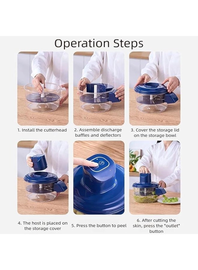 مقشر كهربائي بقدرة 50 واط للثوم والفواكه الصغيرة، آلة تقشير أوتوماتيكية سريعة مزودة بشفرة من الستانلس ستيل بطول 200 مم لتقشير العنب والطماطم والثوم، مثالي للاستخدام المنزلي والمطابخ التجارية - Image 5
