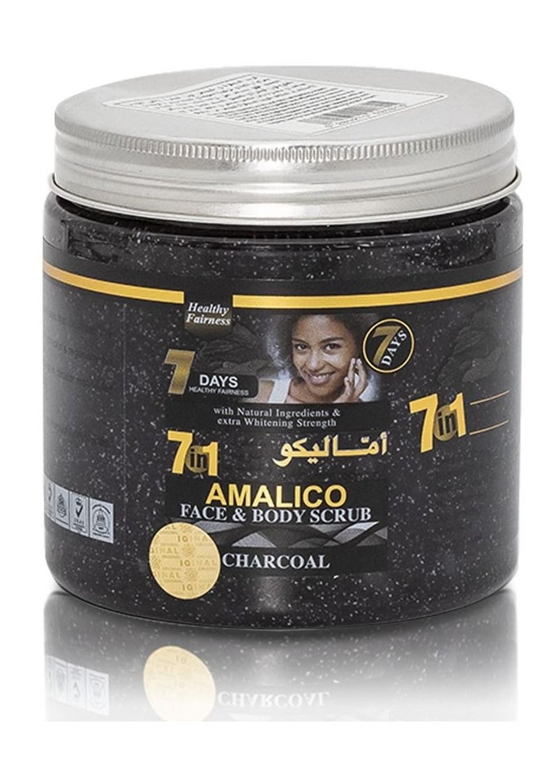 اماليكو مقشر للوجه والجسم بالفحم  580 مل